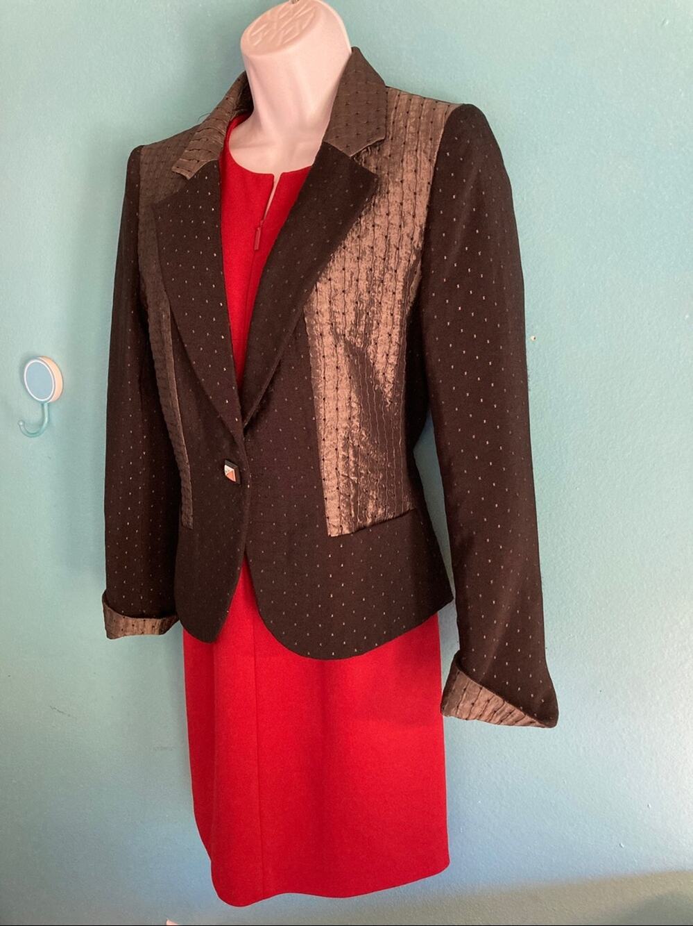 Vintage Jeannette Miner Paris Tailored Jacket Size 42 US Size M Gray / Black